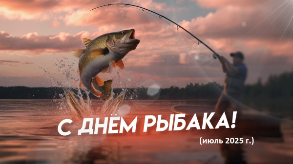 Поздравляем с Днём Рыбака! (июль 2025 г.)